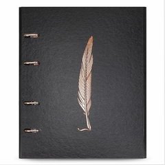 CADERNO PREMIUM ARGOLADO IMÃ - ULTRA 16,5X24 Noir Pena