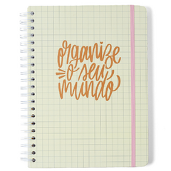 Caderno Universitário Pautado KEMILY 20X28 ORGANIZE OFF WHITE160 FLS 7899866827684