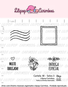 Cartela de Carimbos M - "Selos 3" - Lilipop Carimbos