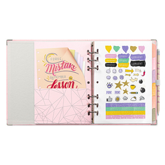 PLANNER PREMIUM ARGOLADO PINK STONE GEOMÉTRICO A5 14,8X21cm + Caixa - loja online