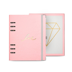 PLANNER PREMIUM ARGOLADO PINK STONE GEOMÉTRICO A5 14,8X21cm + Caixa na internet