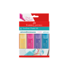 ESTOJO 4 CORES Faber Castell MARCA TEXTO PASTEL 46