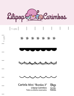 Cartela de Carimbos Mini - "Bordas 3" - Lilipop Carimbos