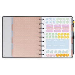 Caderno Planner Recarregável Systemflex Noir Pena 16,5 x 24 na internet