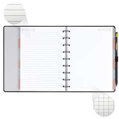 Caderno Planner Recarregável Systemflex Noir Pena 16,5 x 24 - Casa da Oliveira | Papelaria e Decoração