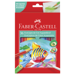 Ecolápis de cor Aquarelável Faber Castell 36 CORES