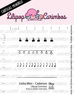 Cartela de Carimbos Mini - "Cadernos" - Lilipop Carimbos