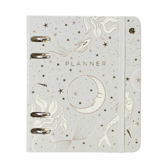 Agenda A6 CICERO 2025 Mini Planner Argolado Semanal Anotações 10,5cm x 16cm ASTRAL MARE OFF WHITE