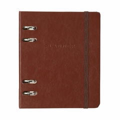 Agenda A6 CICERO 2025 Mini Planner Argolado Semanal Anotações 10,5cm x 16cm CAFE