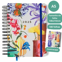 Agenda DIARIA CICERO A5 2025 - Planner Wire-O ATELIE OFF WHITE - comprar online