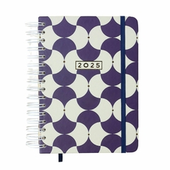 Agenda DIARIA CICERO A5 2025 - Planner Wire-O BOSSA NOVA BOEMIA AZUL