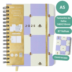 Agenda CICERO A5 2025 - Planner Wire-O Semanal Notas c divisória MELISSA CASA DAS ABELHAS LILAS - comprar online