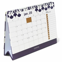 Calendário de Mesa 2025 CICERO 20X15 BOSSA NOVA Azul - Casa da Oliveira | Papelaria e Decoração