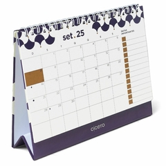 Calendário de Mesa 2025 CICERO 20X15 BOSSA NOVA Azul - loja online