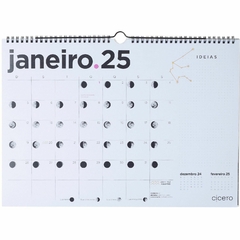 Calendário de Parede CICERO A3 2025 ASTRAL Azul Escuro - Casa da Oliveira | Papelaria e Decoração