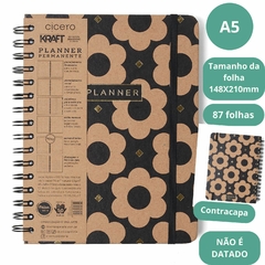 Planner Permanente cICERO A5 Wire-O Semanal Notas KRAF FLORES MAX - comprar online