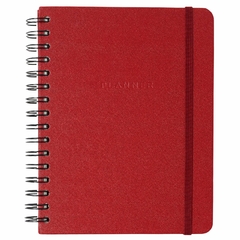 Planner Permanente CICERO A5 Wire-O Semanal Notas Classica Vermelho (Não Datado)