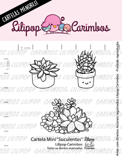 Cartela de Carimbos Mini - "Suculentas" - Lilipop Carimbos