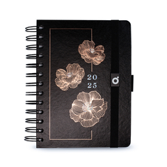 AGENDA Diária 2025 MIDI 11,3 X 16,7 CM, NOIR FLORES - 7896498396687 - comprar online