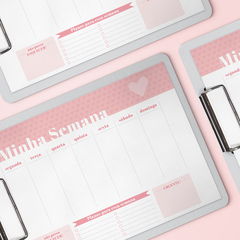 BLOCO PLANNER SEMANAL - LINHA PINK STONE - A4 - 210 X 297 - comprar online