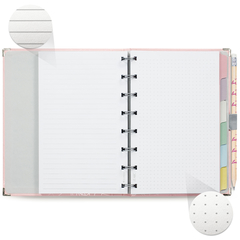 CADERNO Recarregável SYSTEMFLEX PINK STONE GEOMÉTRICA MAXI 12,5x20 - Casa da Oliveira | Papelaria e Decoração