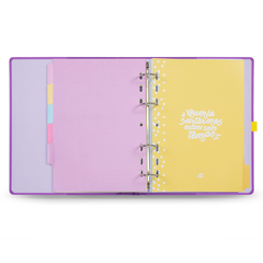 CADERNO ARGOLADO A5 14,8 X 21 CM, MEU APARTAMENTINHO LILAS - 7896498395758