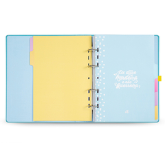 CADERNO ARGOLADO ELASTICO ULTRA 16,5 X 24 CM, MEU APARTAMENTINHO AZUL - 7896498395772 - loja online