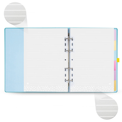 CADERNO ARGOLADO ELASTICO ULTRA 16,5 X 24 CM, MEU APARTAMENTINHO AZUL - 7896498395772