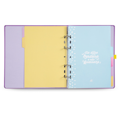 Imagem do CADERNO ARGOLADO ELASTICO ULTRA 16,5 X 24 CM, MEU APARTAMENTINHO LILAS - 7896498395789