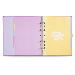 CADERNO ARGOLADO ELASTICO ULTRA 16,5 X 24 CM, MEU APARTAMENTINHO LILAS - 7896498395789