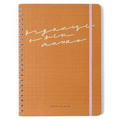 Caderno Universitário Pautado KEMILY 20X28 ORGANIZE CARAMELO 80 FLS 7899866827639