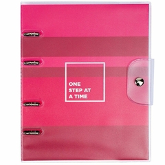 Caderno Fichários Capa PVC Argolado ULTRA 17X24 Viva Magenta