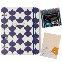 Agenda A5 Argolada 2025 Planner Semanal Notas + REFIL + ESTOJO CANETAS GEL - comprar online