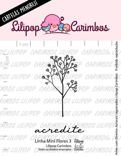 Cartela de Carimbos Mini - "Flores 3" - Lilipop Carimbos - comprar online