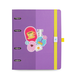 CADERNO ARGOLADO A5 14,8 X 21 CM, MEU APARTAMENTINHO LILAS - 7896498395758 - comprar online