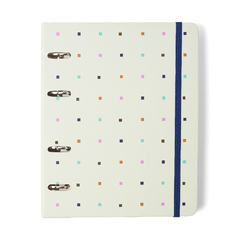 Caderno Argolado Criativo CICERO Office Duo BOSSA NOVA PAUTADO & PONTADO A5 PONTOS OFF WHITE