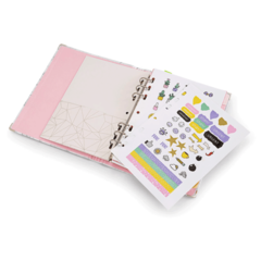 PLANNER PREMIUM ARGOLADO PINK STONE GEOMÉTRICO A5 14,8X21cm + Caixa na internet