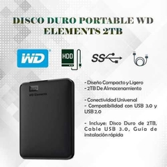 DISCO EXTERNO 2TB WESTERN DIGITAL ELEMENTS USB 3.0 en internet