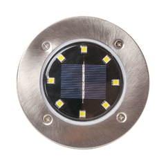 Lámpara de tierra solar de 8 LED para jardín ETHEOS ESLE002 - Ferreteria Ferretec