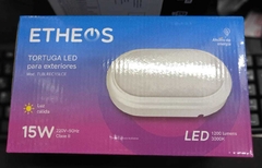 Plafon Tortuga Ovalada Led 15w Luz Cálida