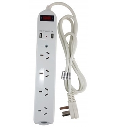 Zapatilla Prolongador Múltiple 4 Tomas + 2 USB ETHEOS PL4T2USB - comprar online