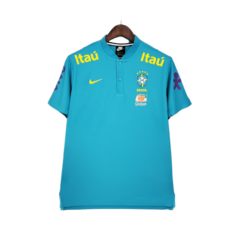 Camisa Seleção Brasileira Treino Todos os Patrocínios Torcedor Masculina -  Azul
