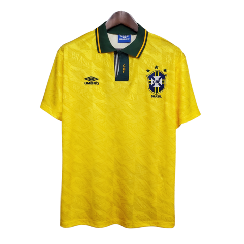 Camisa Retrô 94/95 Seleção Brasileira I Umbro Masculina - Amarela R$320,00  R$220,00