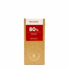 Chocolate 80% cacao Sin Azucar - Dr cacao