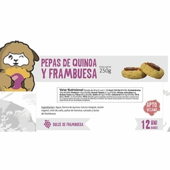 Pepas veganas de Quinoa y Frambuesa x250 gr - Kiwicha