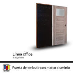 puertas placas cubo marco de aluminio enchapada en melamina de abrir corrediza granero