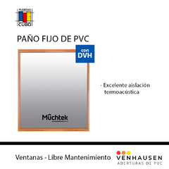 Paño Fijo PVC 0,80 X 1,10 PVC Simil Madera DVH Excelente Aislación Termo Acústica Venhausen Muchtek tecnoperfiles