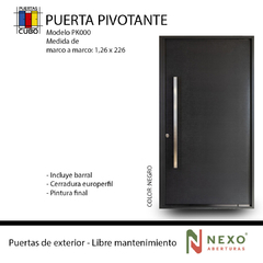 PUERTAS PIVOTANTES PINTURA FINAL NEXO ABERTURAS PUERTAS CUBO