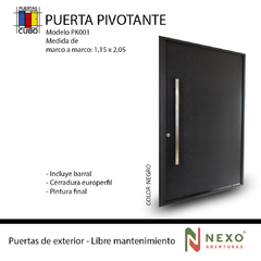 PUERTAS PIVOTANTES PINTURA FINAL NEXO ABERTURAS PUERTAS CUBO