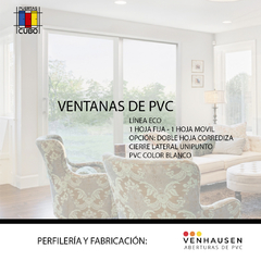 VENTANA DE PVC LINEA HAUSEN 1,00 X 0,90 DVH 4-9-4 AISLACION TERMOACUSTICA - comprar online